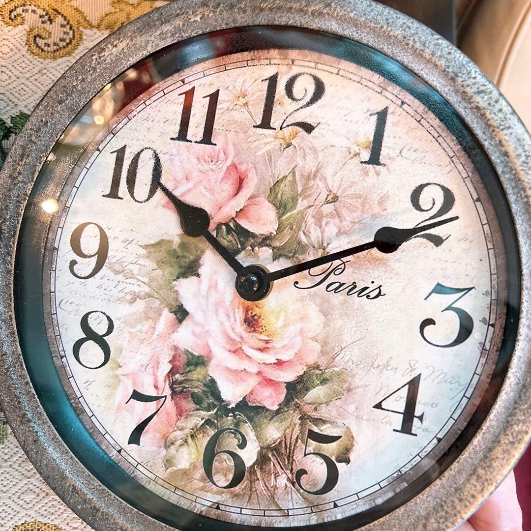 おしゃれな壁掛け時計 №.7 両面時計ウォールクロック アンティーク 回転時計
