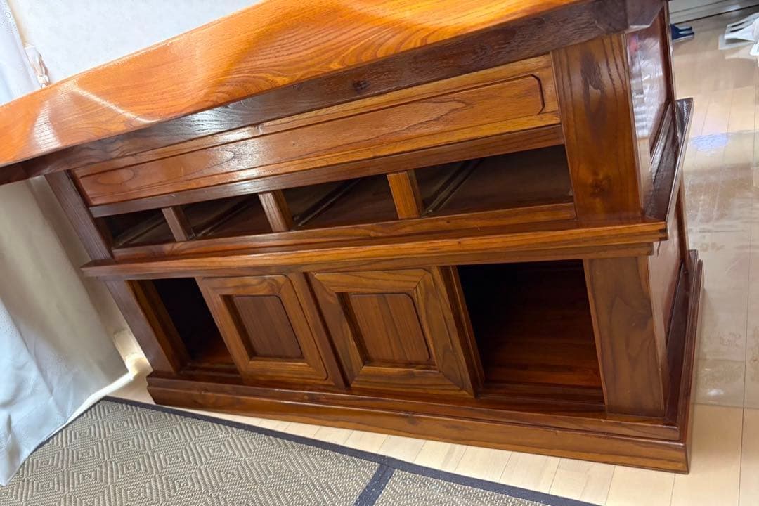 値下げ❗️取りに来て頂ける方限定‼️囲炉裏式　木製アンティーク　ダイニングテーブル