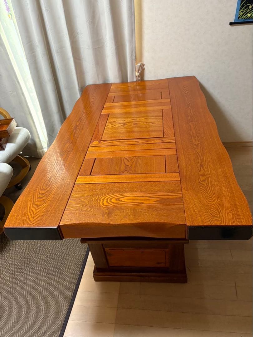 値下げ❗️取りに来て頂ける方限定‼️囲炉裏式　木製アンティーク　ダイニングテーブル