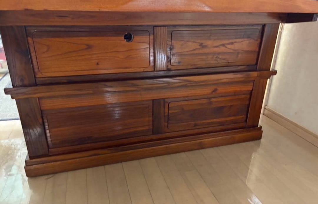 値下げ❗️取りに来て頂ける方限定‼️囲炉裏式　木製アンティーク　ダイニングテーブル