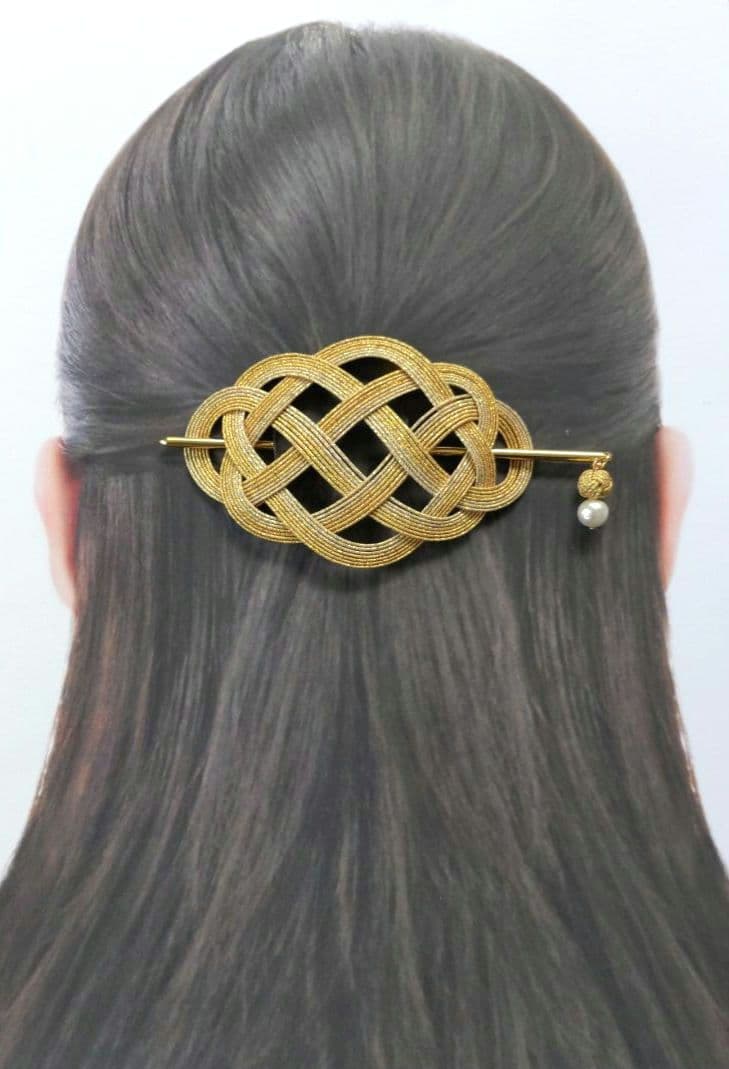 No.250 「ゴールドの髪飾り」 水引 マジェステ 髪飾り