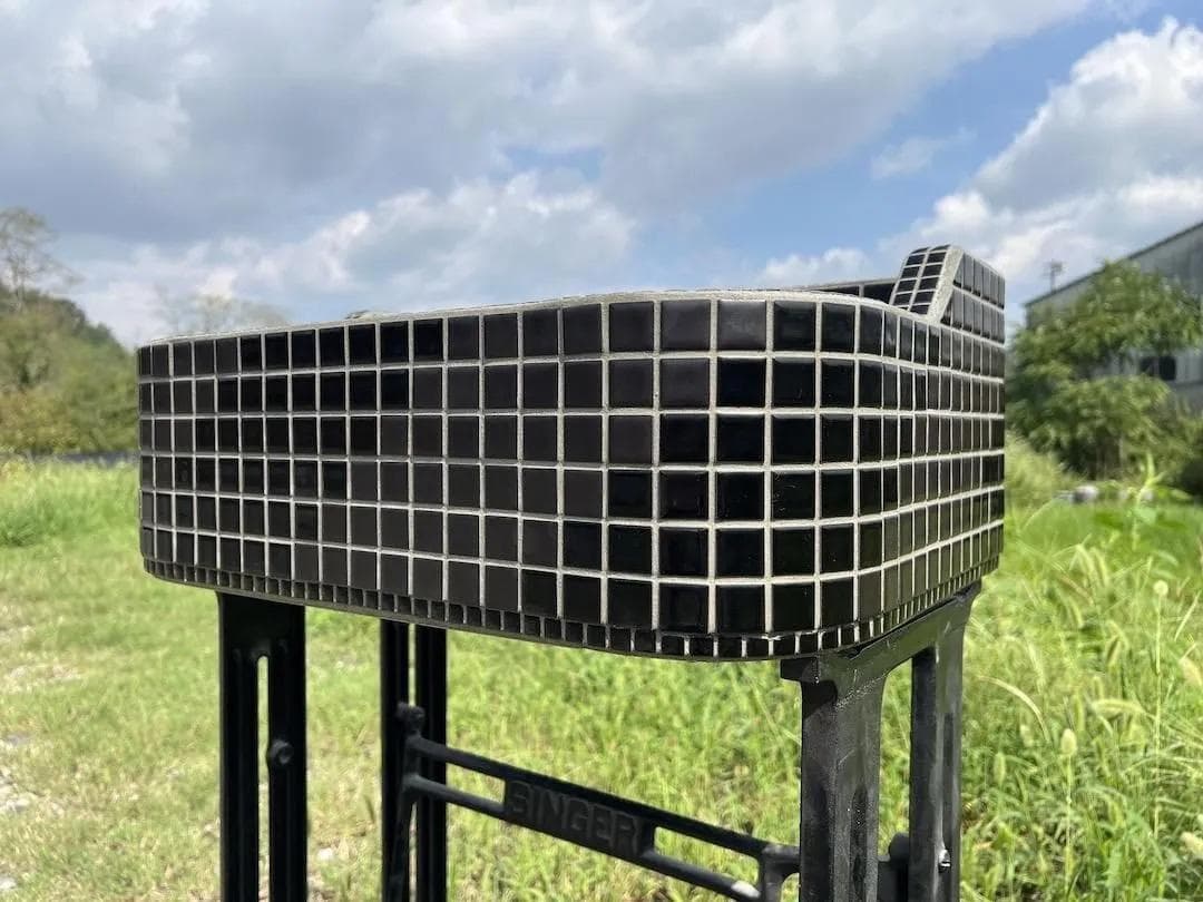 作善堂タイルシンク流し台　オールブラック　ライトＳＳサイズ　5039