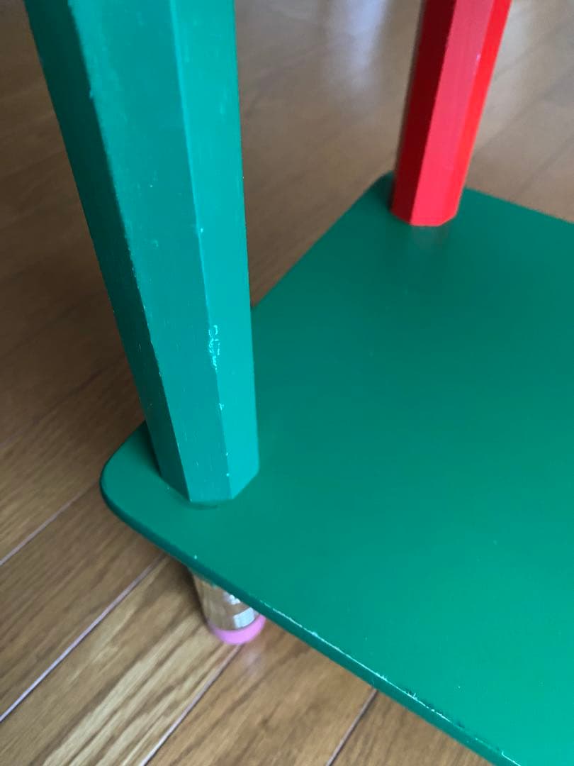 カラフル鉛筆型3段木製ラック 子供部屋 レトロ