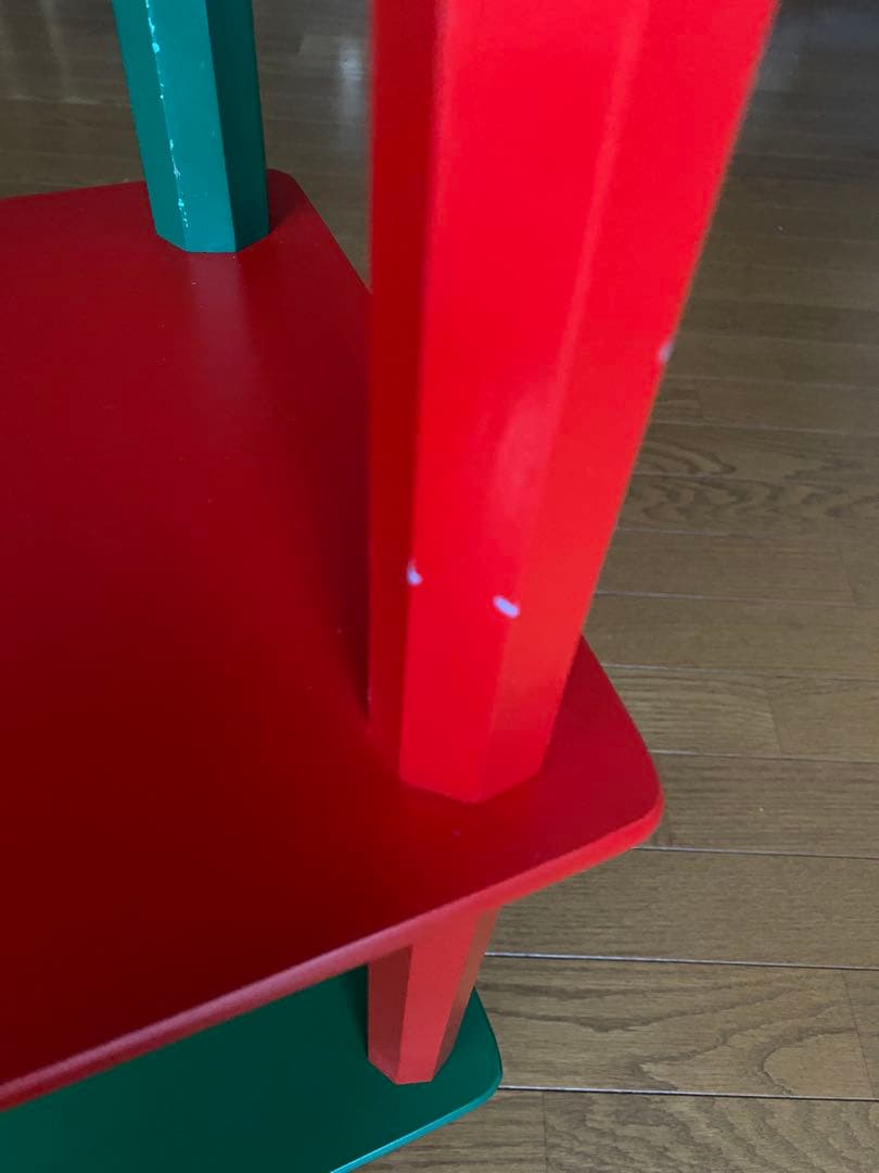 カラフル鉛筆型3段木製ラック 子供部屋 レトロ