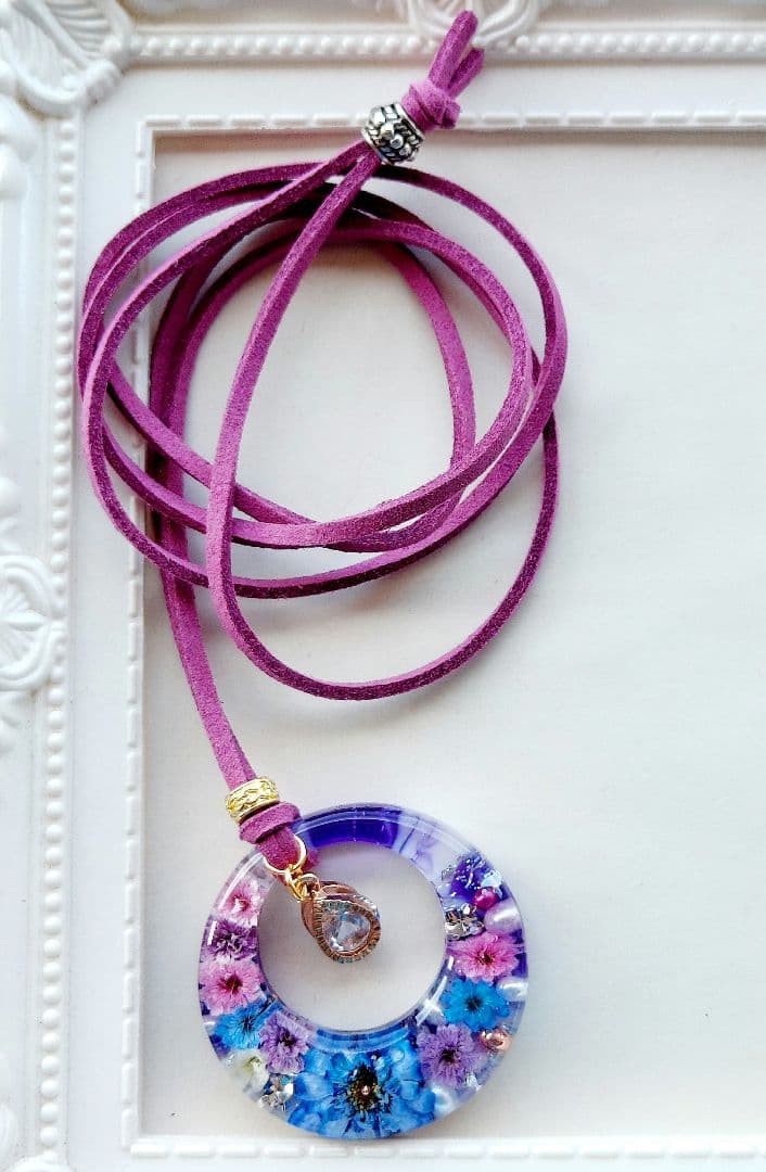 【1120】レジン　マトリカリア　ネックレス　ペンダント　ハンドメイド