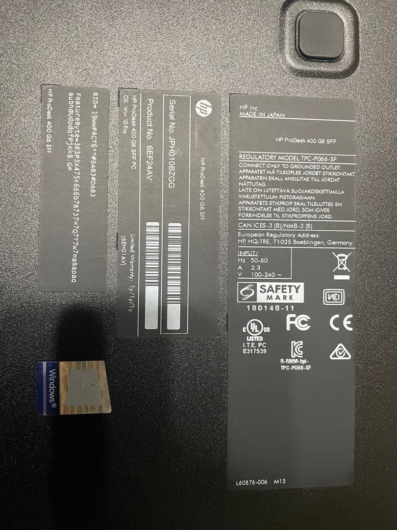 【動作良好】HP ProDesk 400 G6 i5 16GB SSD500GB