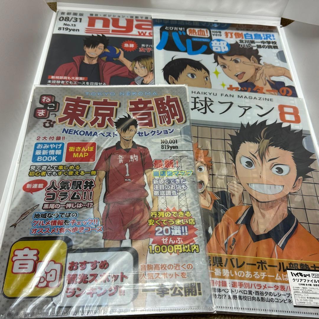 【未開封】ハイキュー!!/アニくじ/クリアファイルセット/4セット/全8枚 ハイキュー セブンイレブン限定 クリアファイル 4種類 4枚 A4 | よし