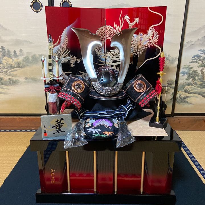 5月人形　端午の節句　こどもの日　着用兜　金彩友禅　東玉謹製