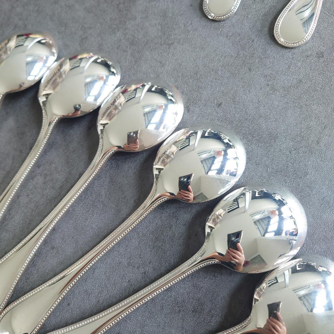 希少 美品 クリストフル パール コンソメスプーン 12点