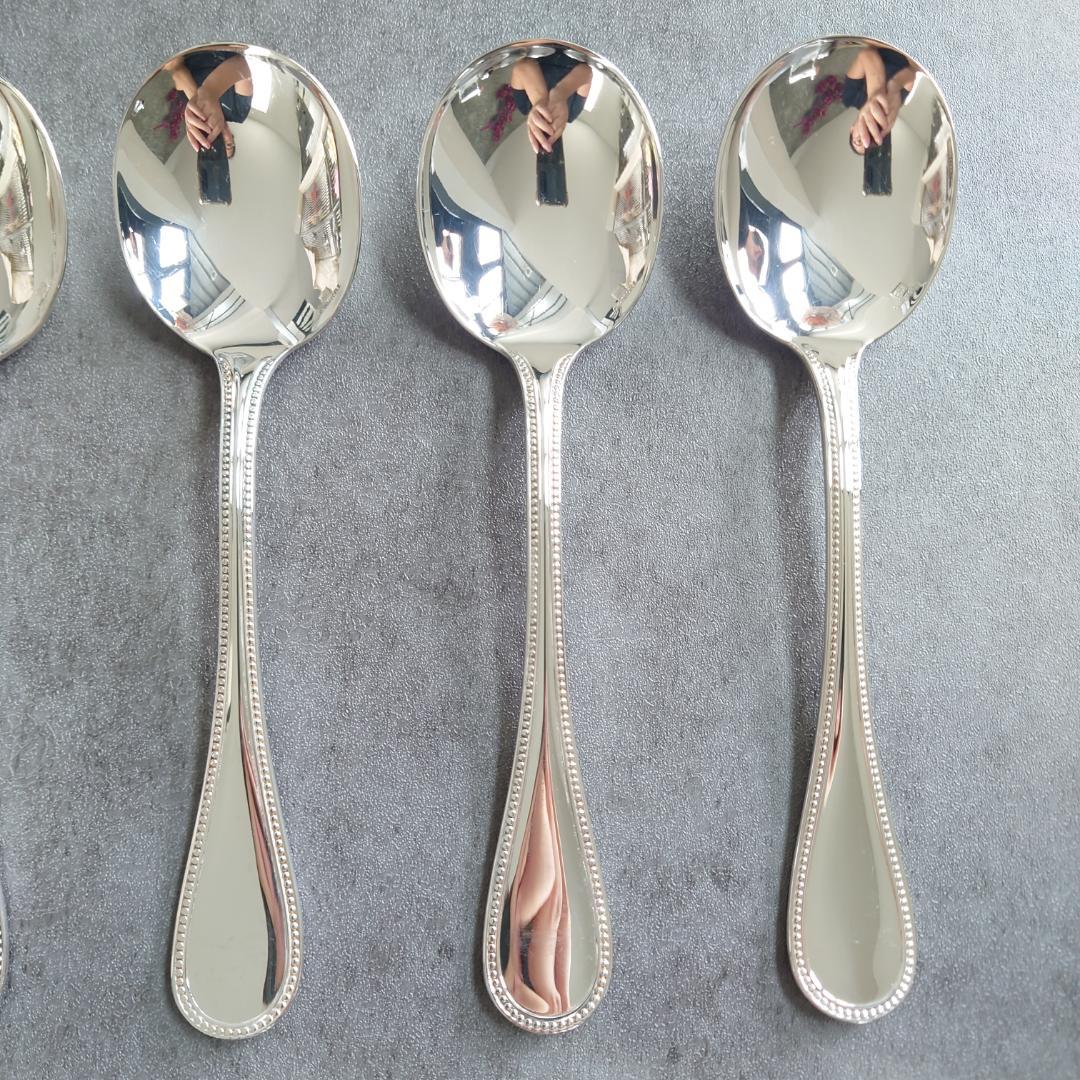 希少 美品 クリストフル パール コンソメスプーン 12点