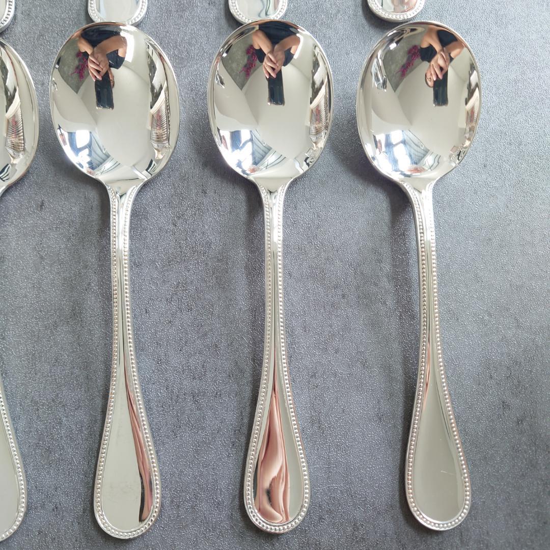 希少 美品 クリストフル パール コンソメスプーン 12点