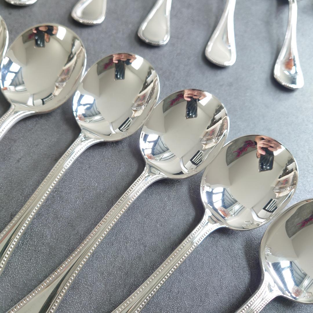 希少 美品 クリストフル パール コンソメスプーン 12点