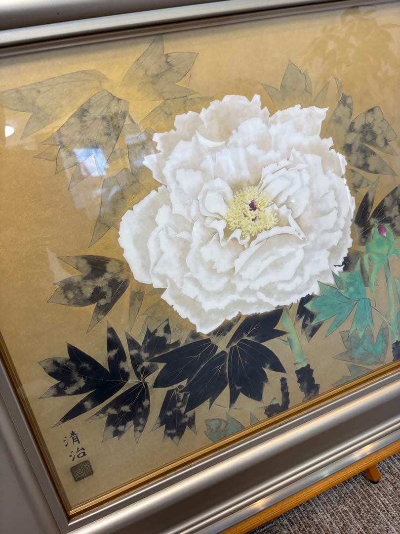 井上清治画伯 富貴花 牡丹 日本画 F10 院展作家 東京芸術大学 - メルカリ