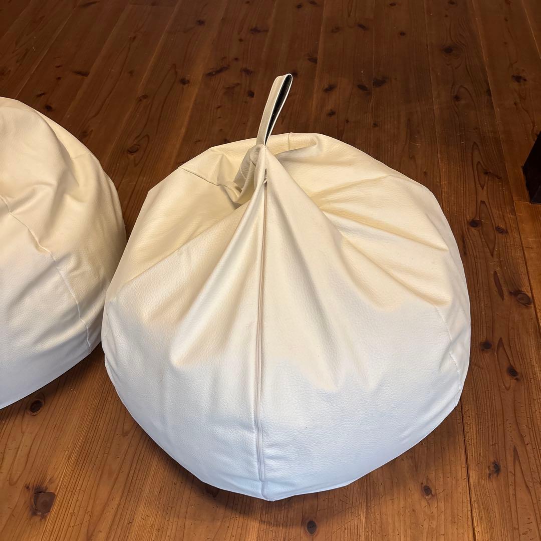 【２個】ハナロロ　オニオンクッション80L　レザーカバー　色：ベージュ