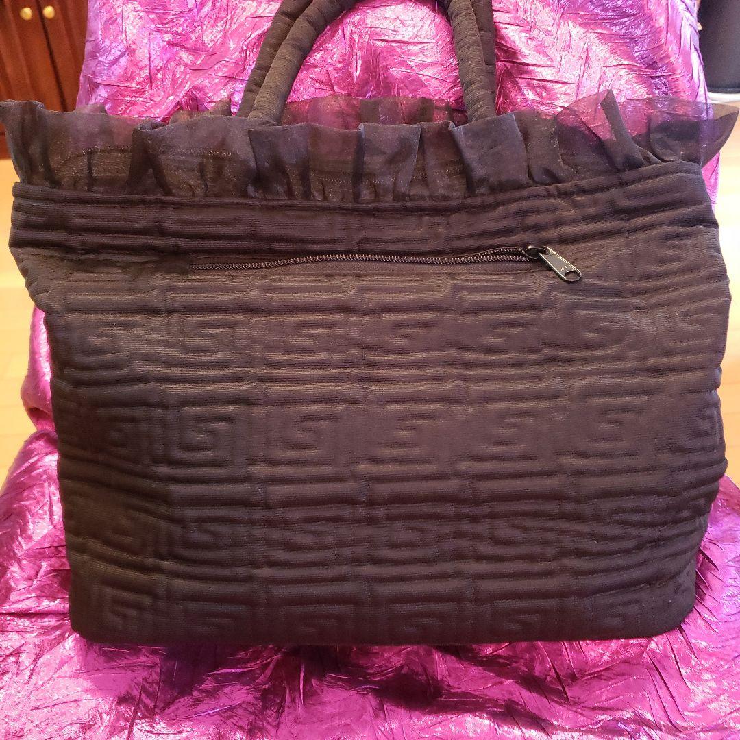 黒の⭐チュールレースの ⭐たくさん入る ⭐軽い バッグ