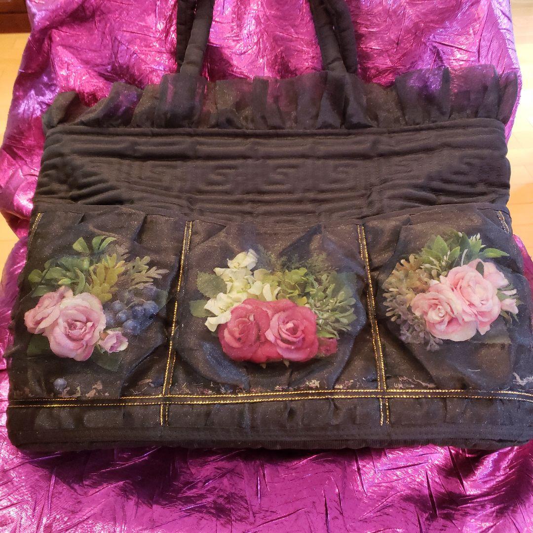 黒の⭐チュールレースの ⭐たくさん入る ⭐軽い バッグ