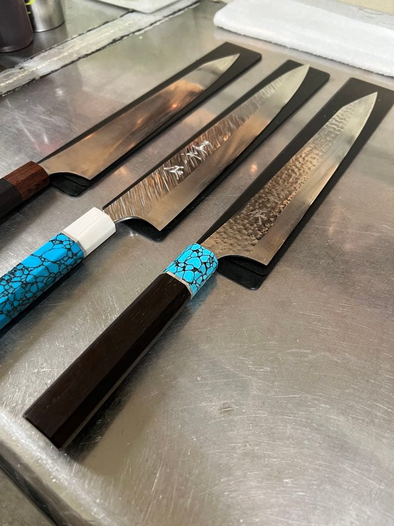 黒崎 優 牛刀 270mm ターコイズ装飾付き 閃光