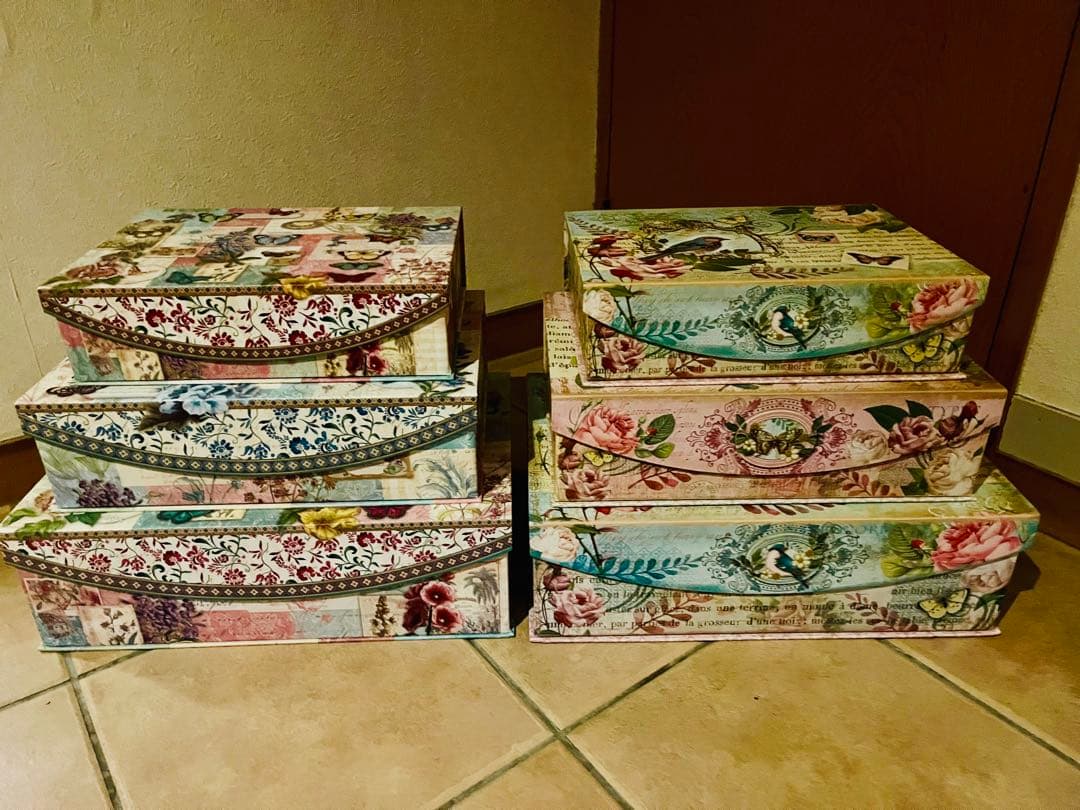 収納ボックス　花更紗