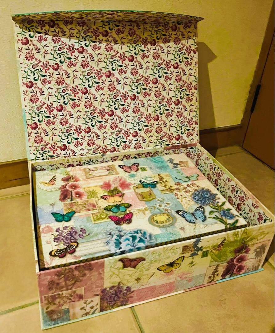 収納ボックス　花更紗