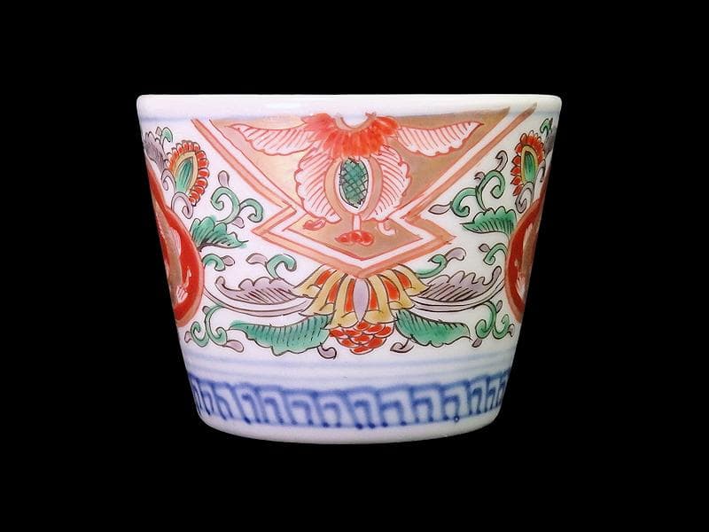 古伊万里 金襴手 双魚に花唐草の図 蕎麦猪口 E221AS-fbvn - メルカリ