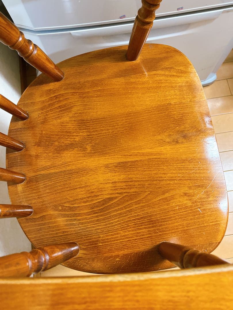 【送料込】木製子ども用肘掛け付きハイチェア