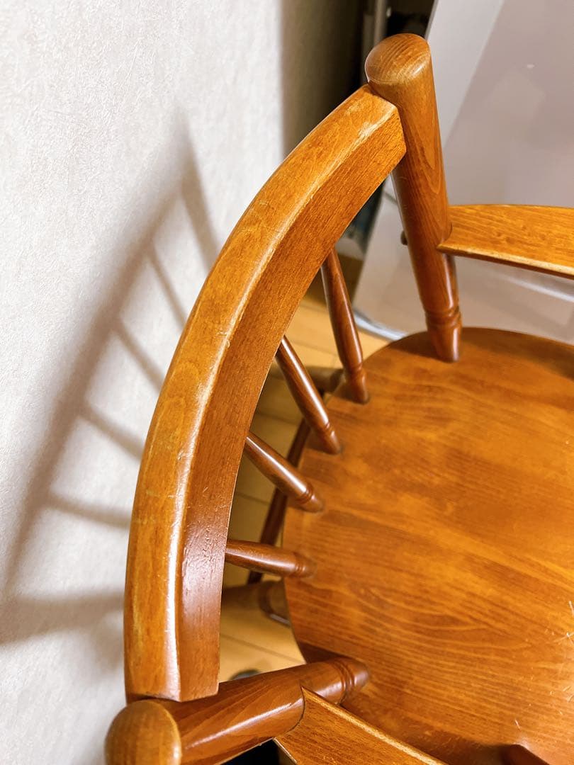 【送料込】木製子ども用肘掛け付きハイチェア