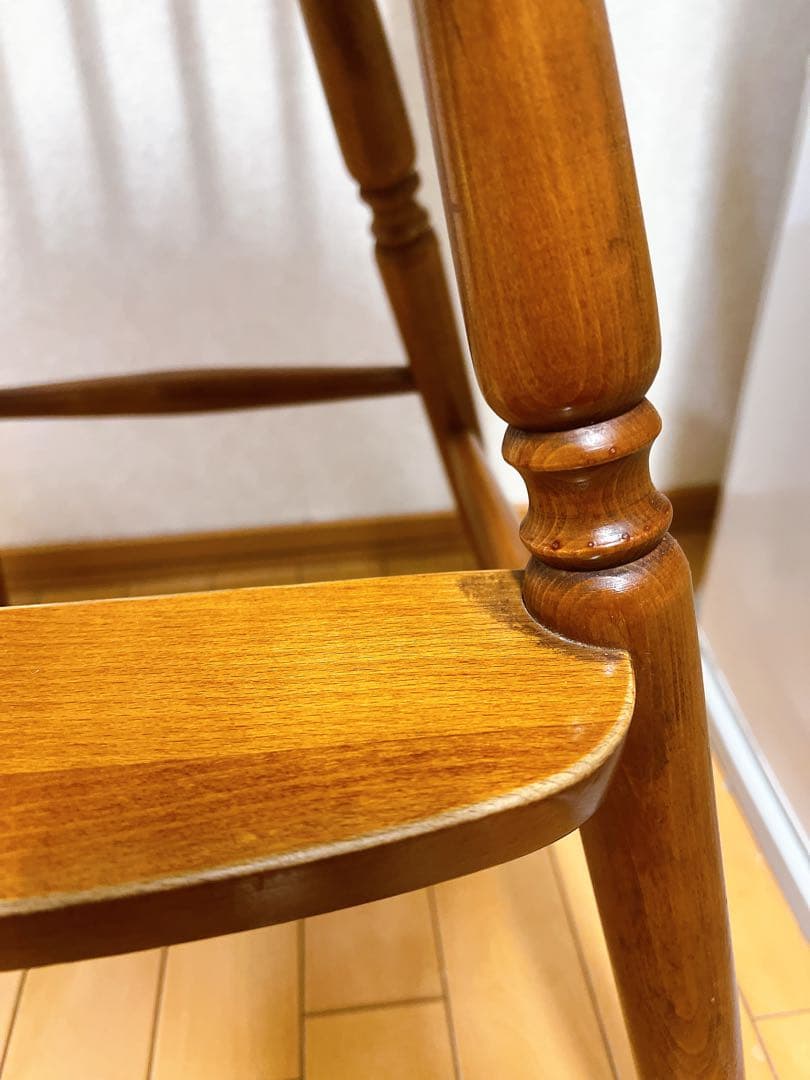 【送料込】木製子ども用肘掛け付きハイチェア