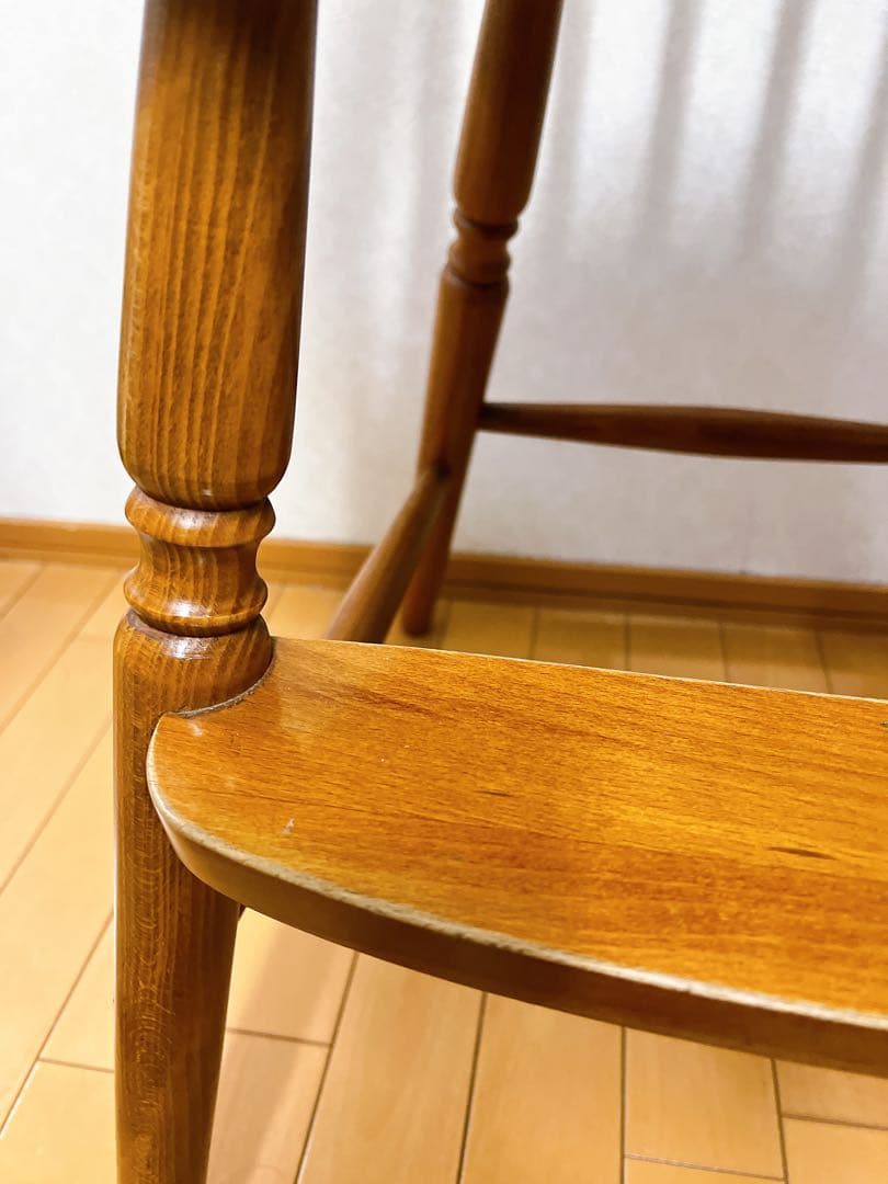 【送料込】木製子ども用肘掛け付きハイチェア