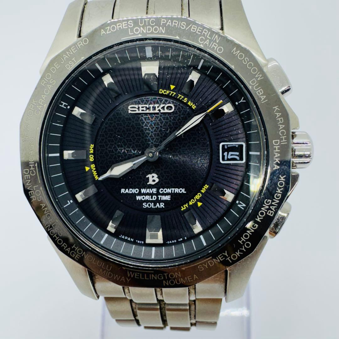 ✨SEIKO✨セイコー✨7B25-0AA0✨デイト✨ブラック文字盤✨腕時計✨