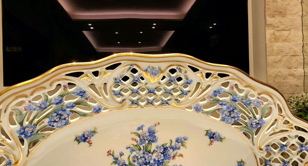 超希少 特大 31.3cm シューマン ババリア 勿忘草 ピアス プレート