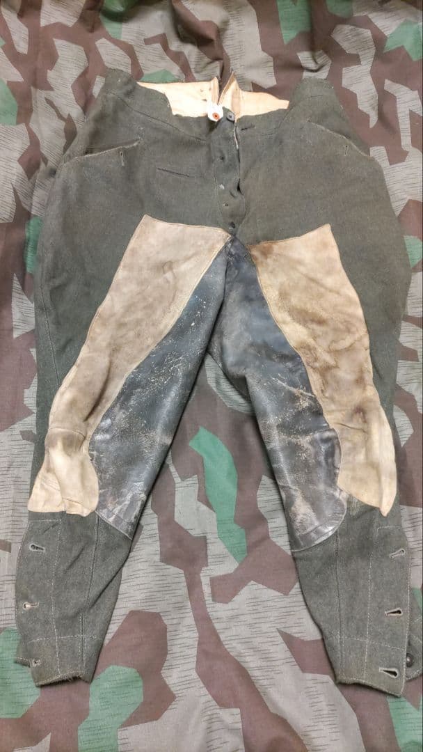 【実物】WWⅡドイツ軍騎兵下士官乗馬ズボン☆革当て付き☆コレクション用 41STxy2ucnL._AC_UF350,