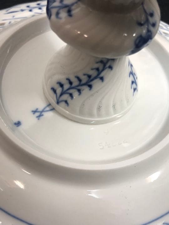 マイセン　ブルーオニオン　21cm 透かしプレート コンポート