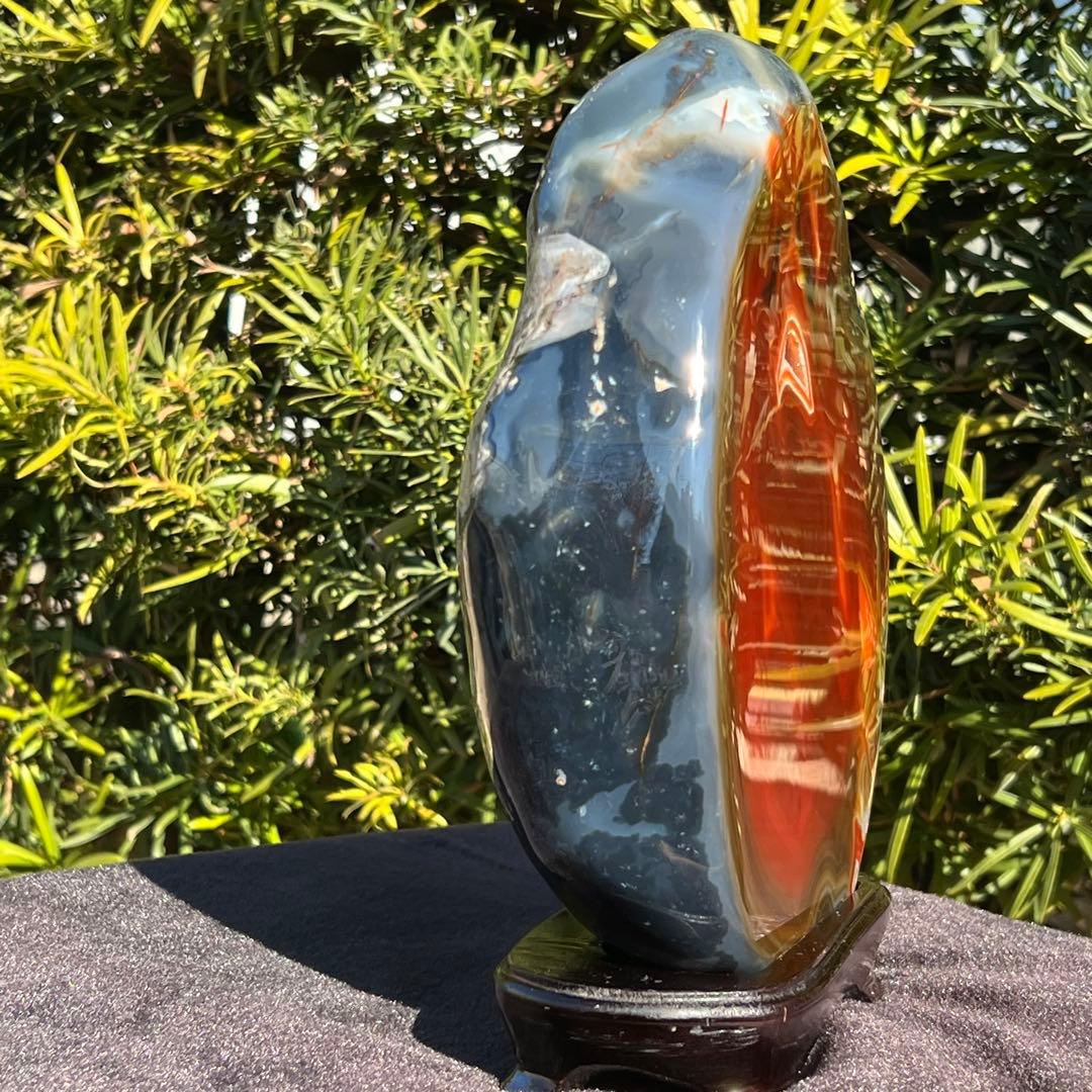 ✳️素敵な色合いと輝き✨ジオードメノウのパワー☆極大サイズ 赤メノウ 瑪瑙 天然石