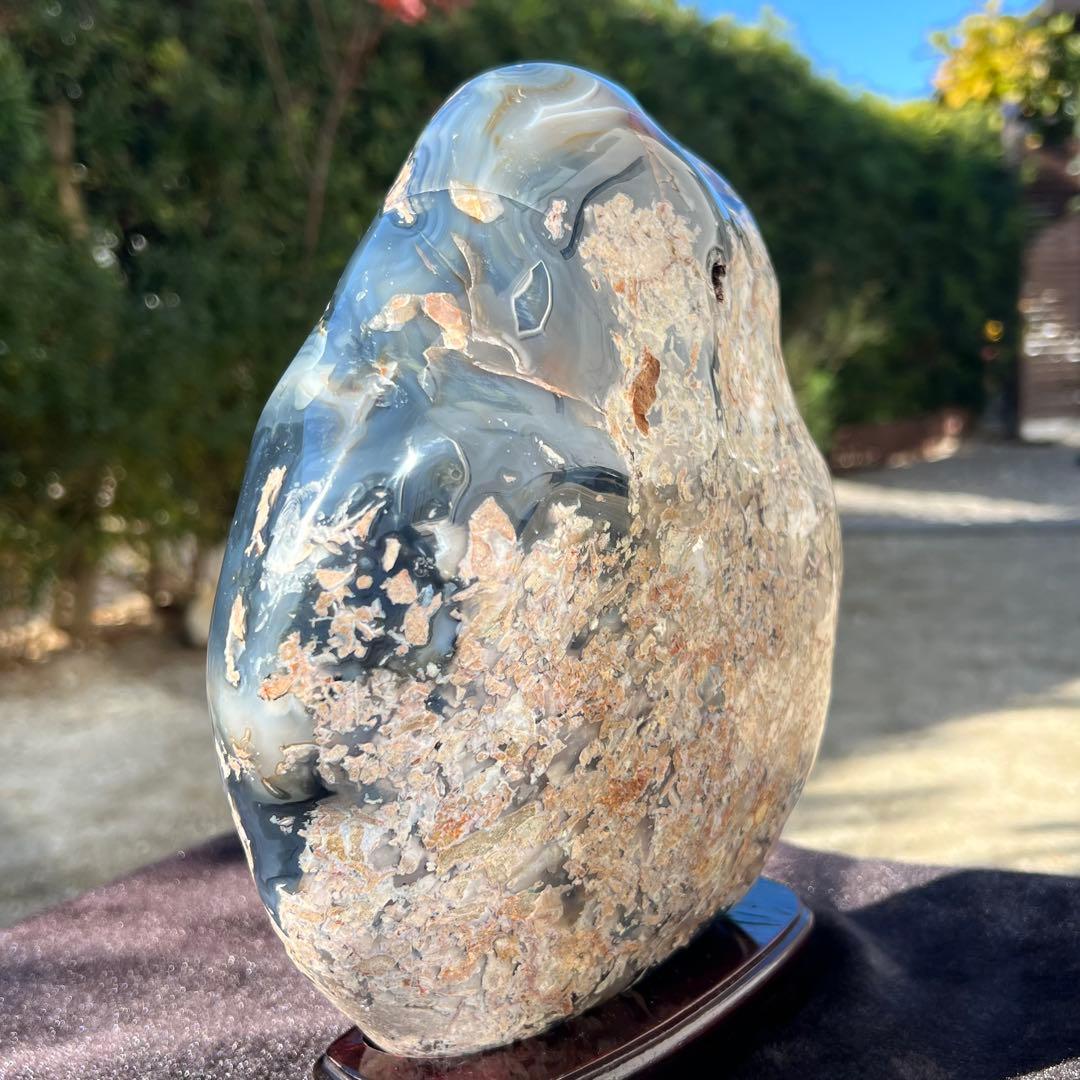 ✳️素敵な色合いと輝き✨ジオードメノウのパワー☆極大サイズ 赤メノウ 瑪瑙 天然石