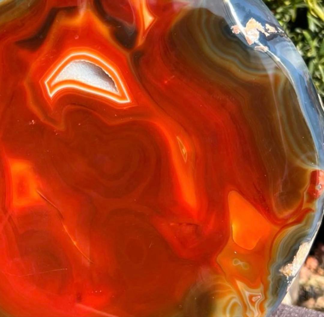 ✳️素敵な色合いと輝き✨ジオードメノウのパワー☆極大サイズ 赤メノウ 瑪瑙 天然石