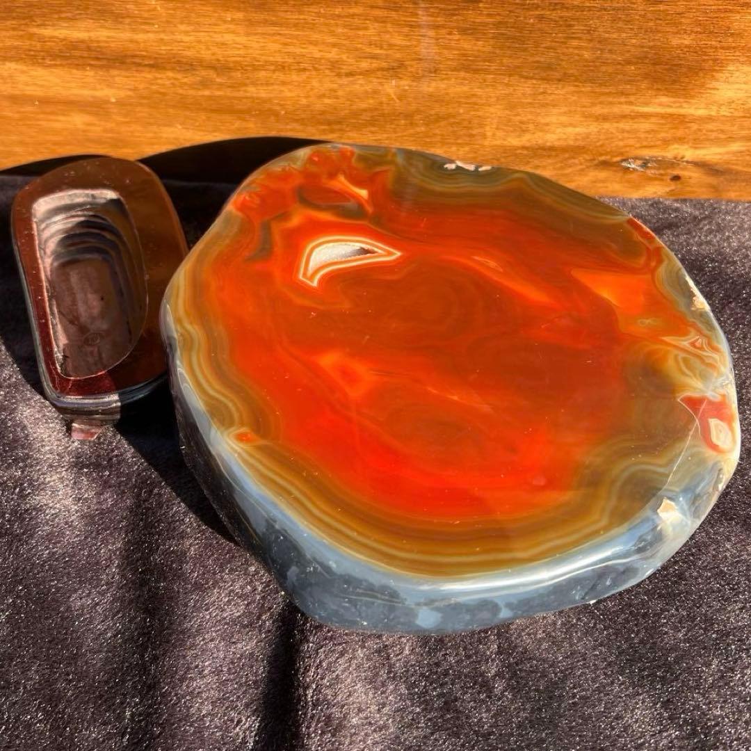 ✳️素敵な色合いと輝き✨ジオードメノウのパワー☆極大サイズ 赤メノウ 瑪瑙 天然石