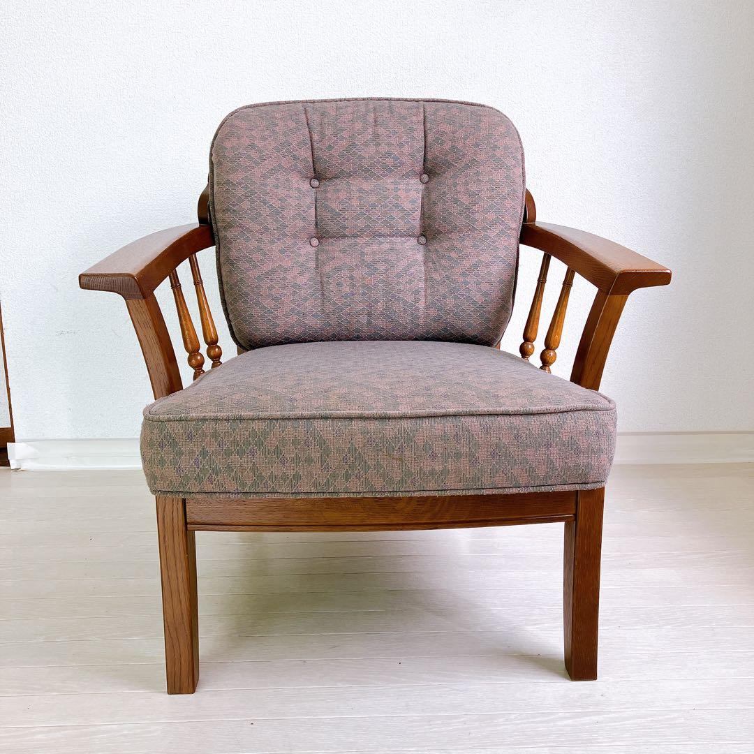 飛騨産業 キツツキ 穂高 一人掛け ソファ レトロ アンティーク 高級家具 希少