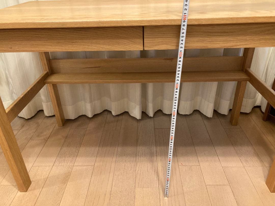 無印良品　オーク無垢材デスク