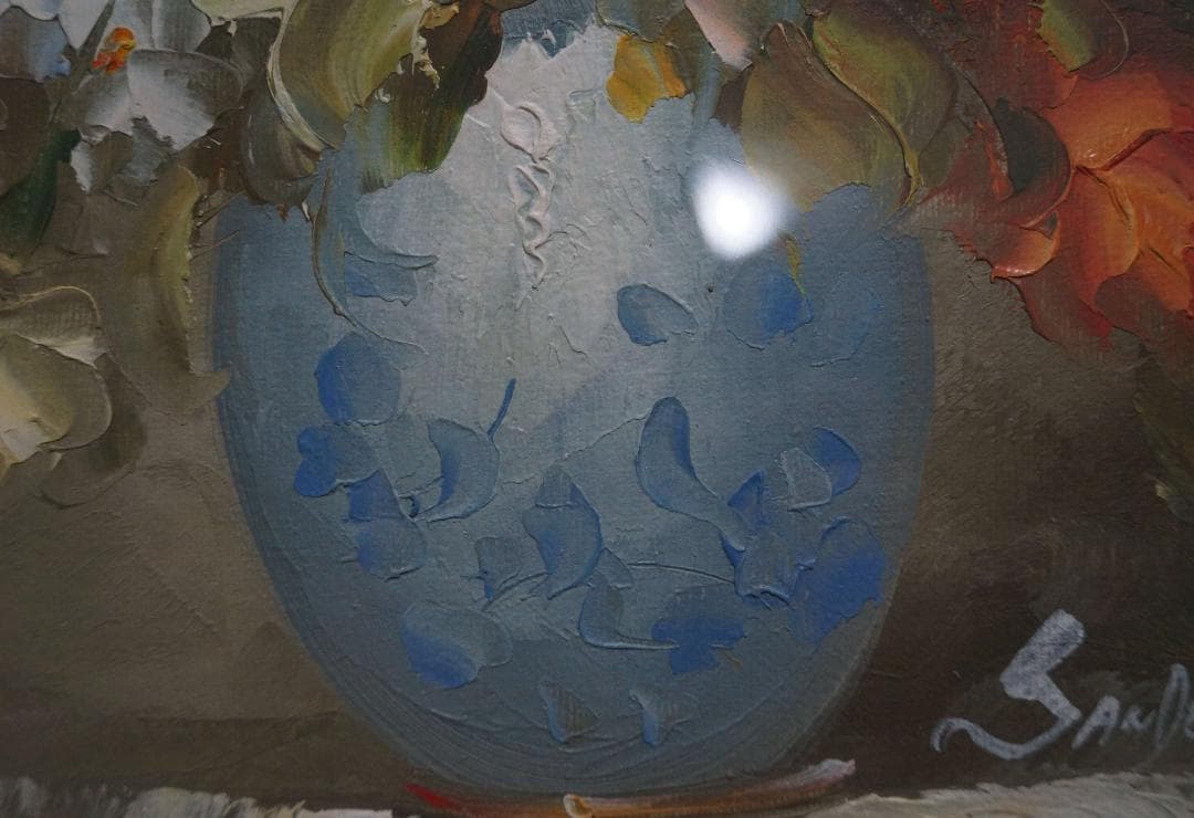 ベルギー画家Edmond Sanders エドモンドサンダース『バラの静物画