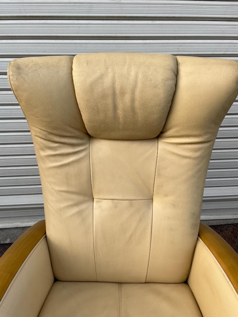 ★ カリモク ソファ リクライニング 木製アームレスト 105x70x75cm