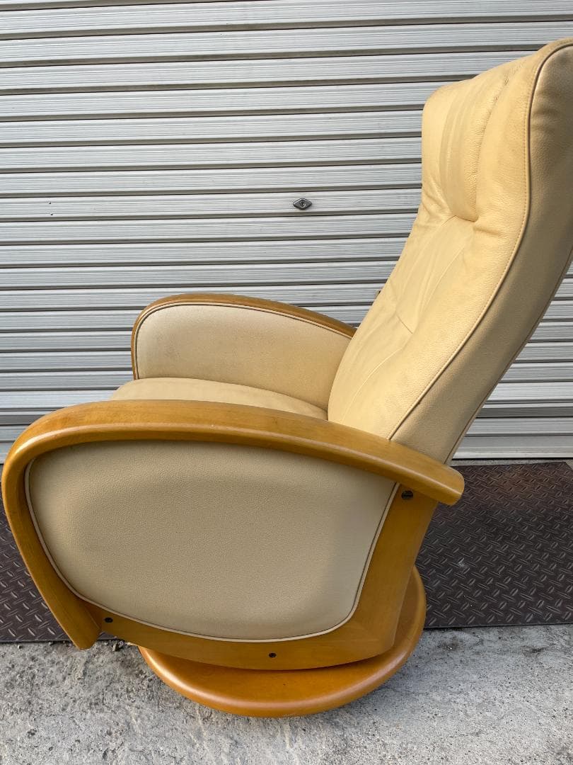 ★ カリモク ソファ リクライニング 木製アームレスト 105x70x75cm