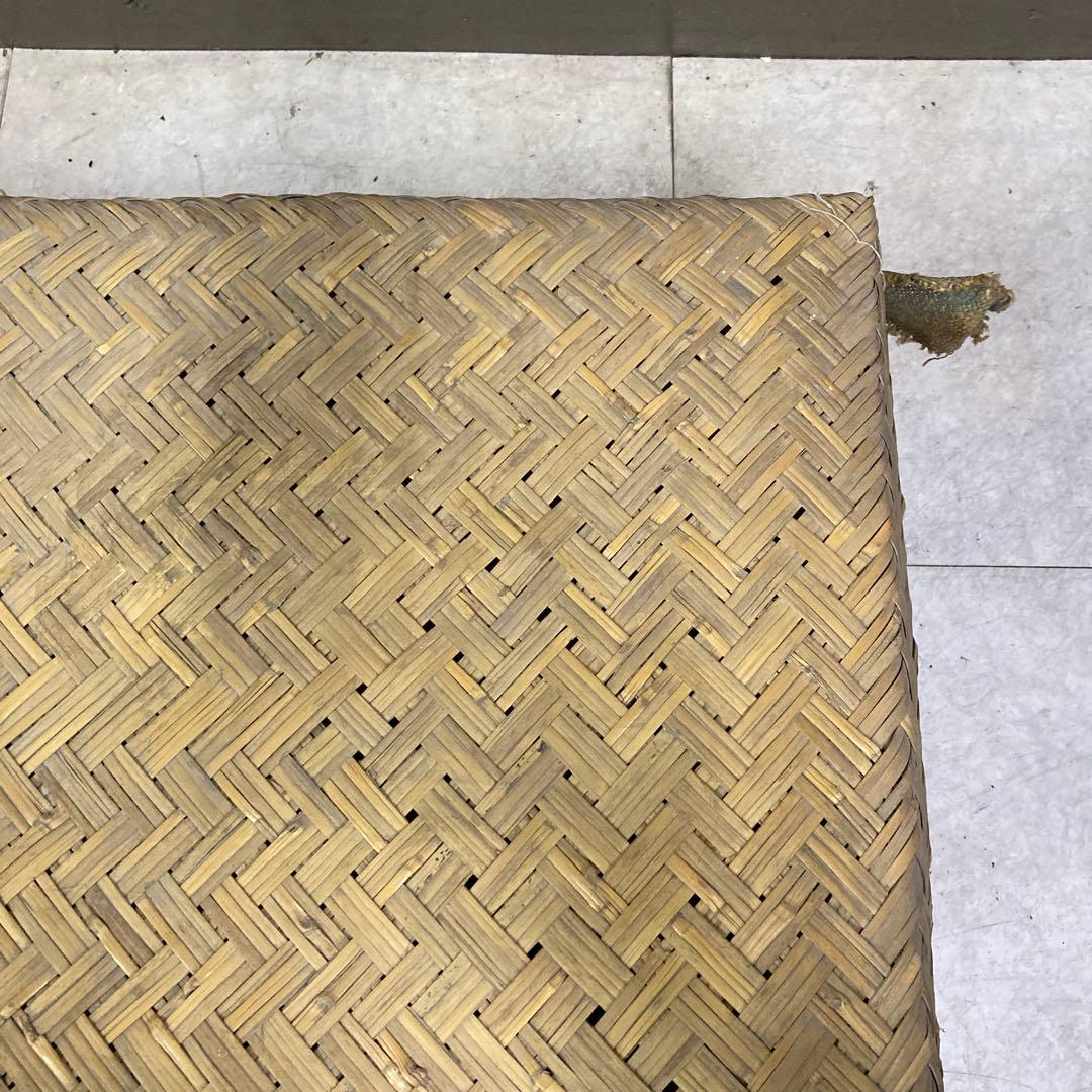 Ｂ-3 昭和レトロ 柳行李 竹細工 竹籠 竹かご 蓋つきかご 収納ボックス 葛籠