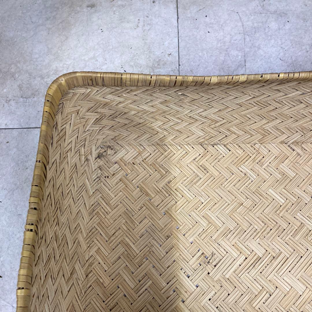 Ｂ-3 昭和レトロ 柳行李 竹細工 竹籠 竹かご 蓋つきかご 収納ボックス 葛籠