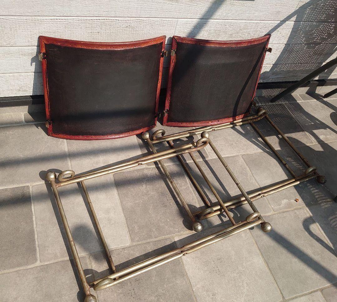 スツール　チェア　本革　アンティーク　レア【A】