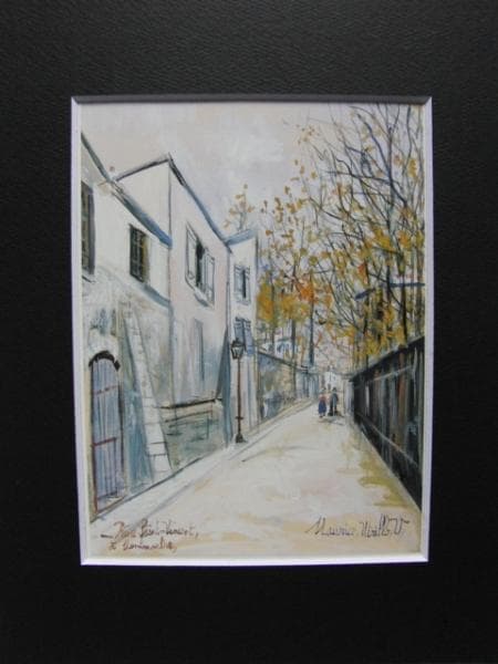 ユトリロ、サンバンサン通り、希少画集画、高級額装付 - メルカリ