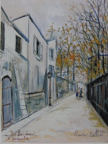 ユトリロ、サンバンサン通り、希少画集画、高級額装付 - メルカリ