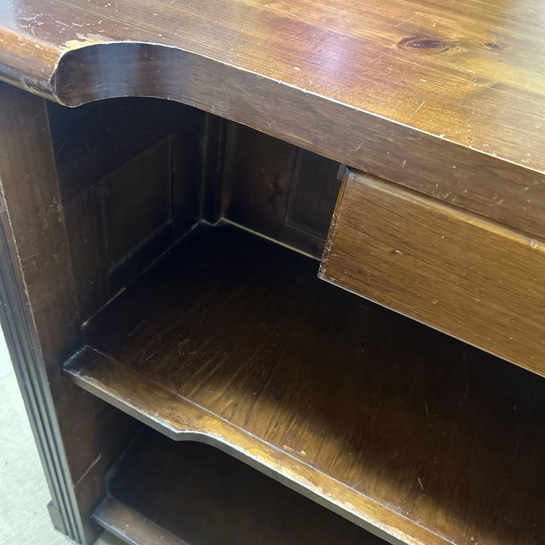 木製　キッチンカウンター（生地付き）　タイル装飾付き