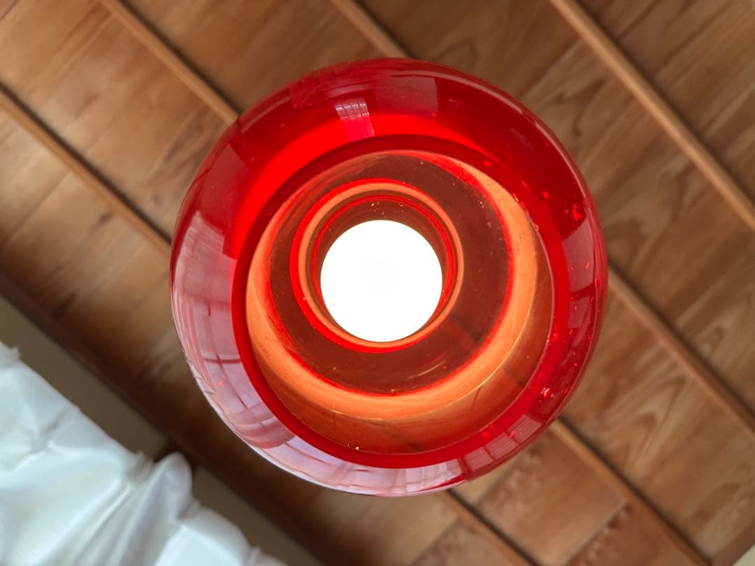 昭和レトロ　ペンダントライト　松下電工　切子模様　デッドストック　当時物