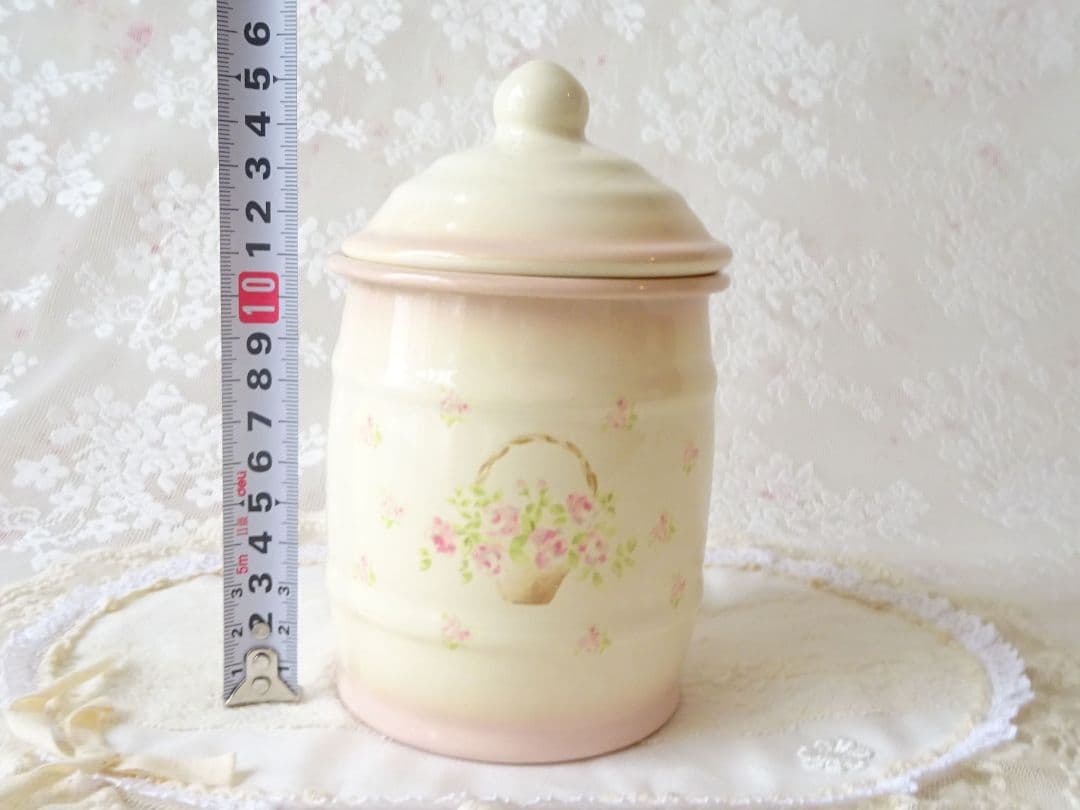 イマン　ローズバスケット　たる型ビードキャニスター　マニーローズ