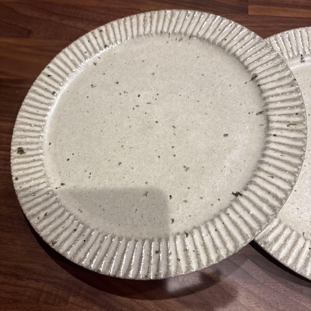 余宮隆　８寸リブしのぎ皿　新品未使用